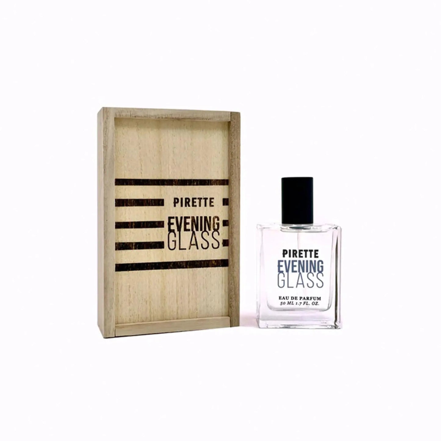 PIRETTE Evening Glass Eau De Parfum Women’s Beach Inspired Perfume Spray Notes of Seductive Dark Coconut Warm Wood Smoky Vanilla & Ocean Salt 1.7 Fl Oz
