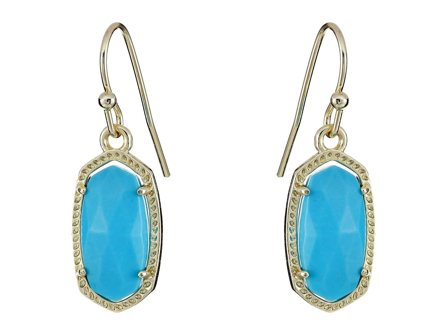 Kendra Scott Lee Earring Gold/Turq One Size