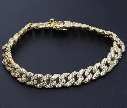 Silver Diamond Cuban Zircon Bracelet