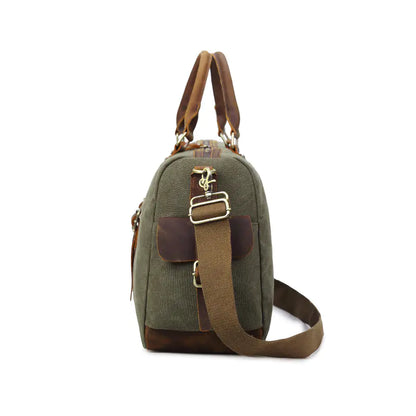 Vintage Leather Travel Bag for Men - Large Capacity