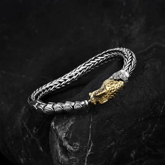 Personalized Sterling Silver Dragon Sea Bracelet