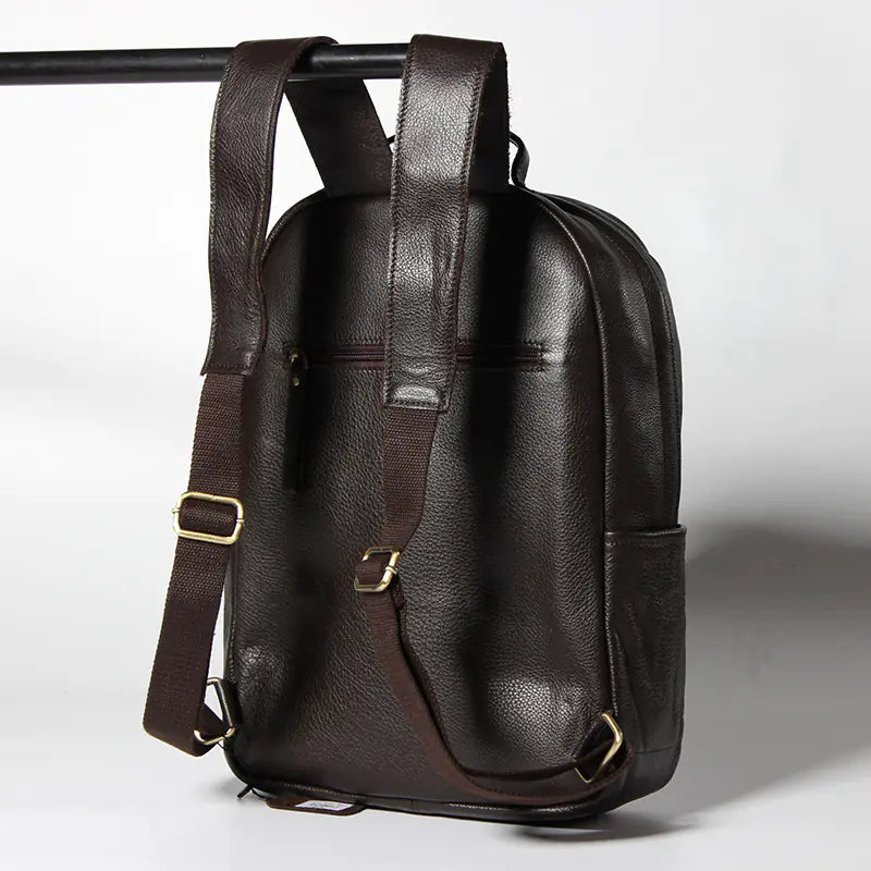 Genuine Leather Double Shoulder Bag for Men