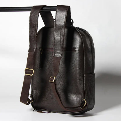 Genuine Leather Double Shoulder Bag for Men