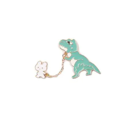 Cute Bunny Dinosaur Brooch - Cartoon Pin Accessory