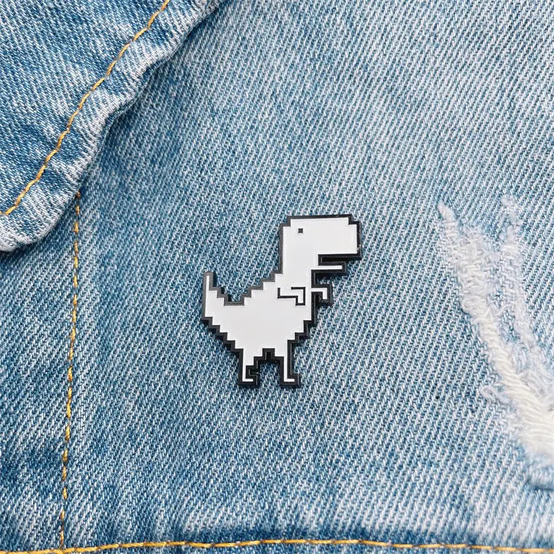Cartoon Dinosaur Dripping Oil Enamel Brooch for Bags