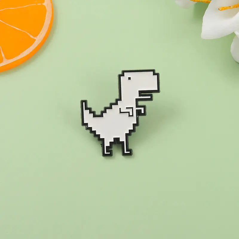 Cartoon Dinosaur Dripping Oil Enamel Brooch for Bags