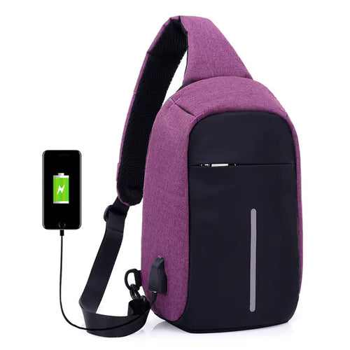 Waterproof USB Multi-Layer Crossbody Bag for Men