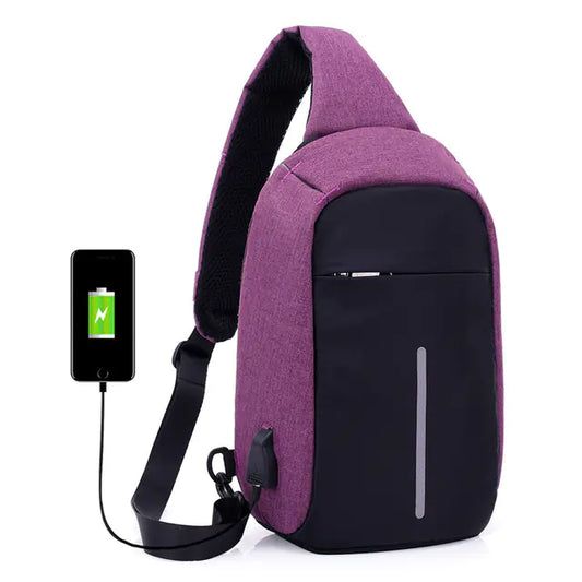 Waterproof USB Multi-Layer Crossbody Bag for Men