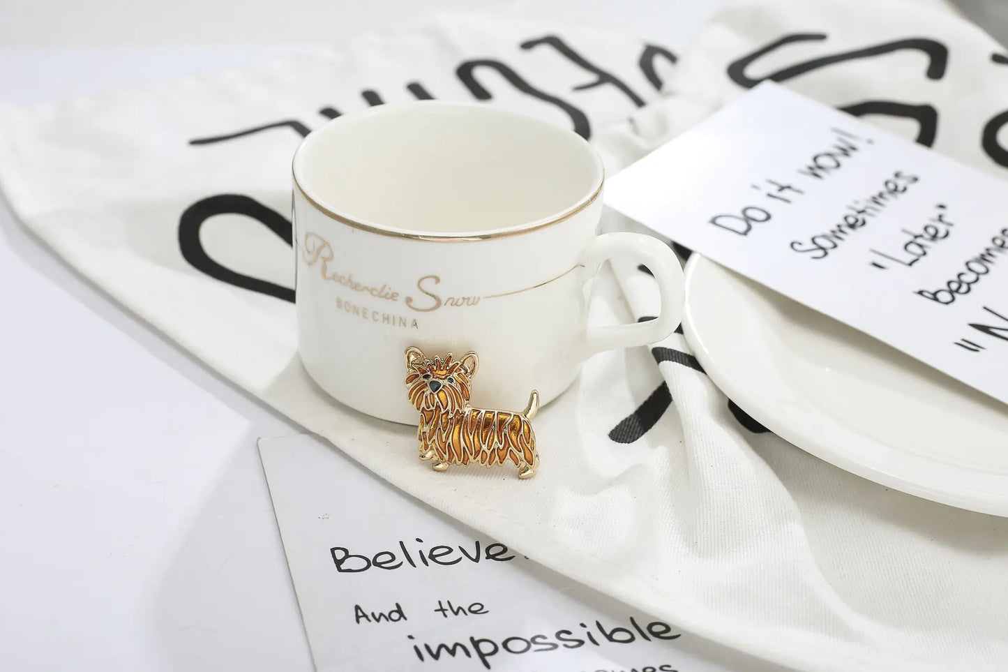 Lion Brooch with Fluffy Dog Design for Girls