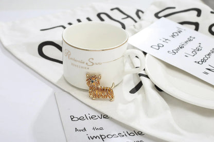 Lion Brooch with Fluffy Dog Design for Girls