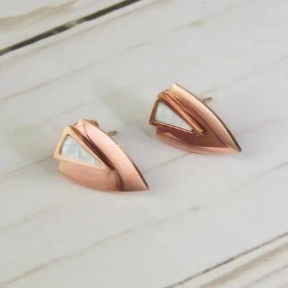 Rose Chevron Earrings - Trendy Affordable Jewelry | Aethel Adorn