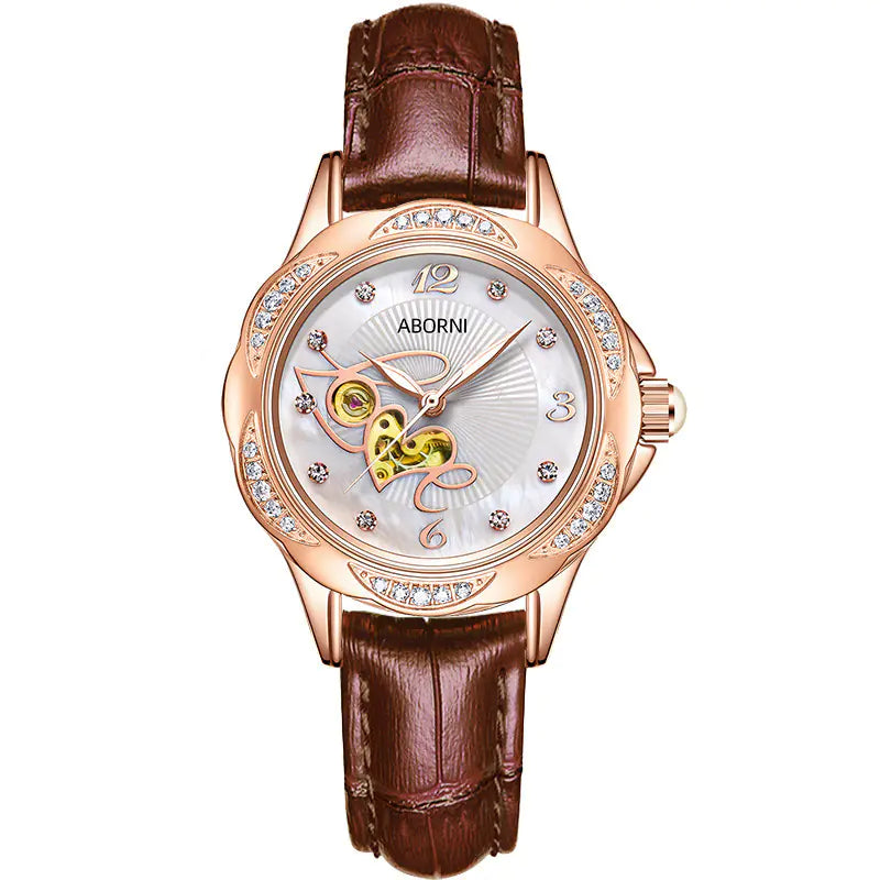 Women's Swiss Waterproof Mechanical Watch with Luminous Feature