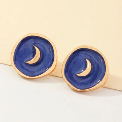 Astral Navy Earrings - Bold Statement Jewelry | Aethel Adorn