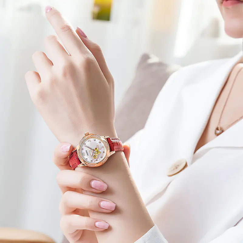 Women's Swiss Waterproof Mechanical Watch with Luminous Feature