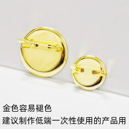 DIY 3CM Vintage Gold Nickel-Free Brooch Pins