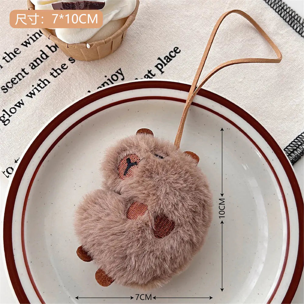 Cute Plush Cartoon Capybara Brooch for Bags and Outfits