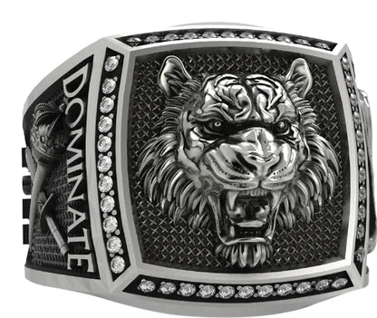 Chinese Zodiac Tiger Ethnic Style Ring