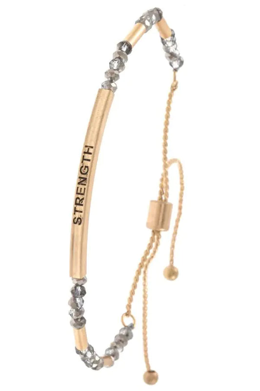 Strength Beaded Bracelet - Inspirational Jewelry | Aethel Adorn