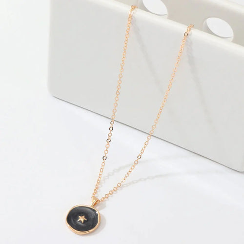 Astral Black Necklace - Bold Statement Jewelry | Aethel Adorn