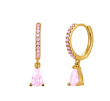 18K Gold-Plated Snake Earrings with Colorful Zircon (Pair)