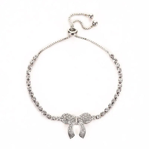 Brindisi Bracelet with Adjustable Bow and Diamond Accents