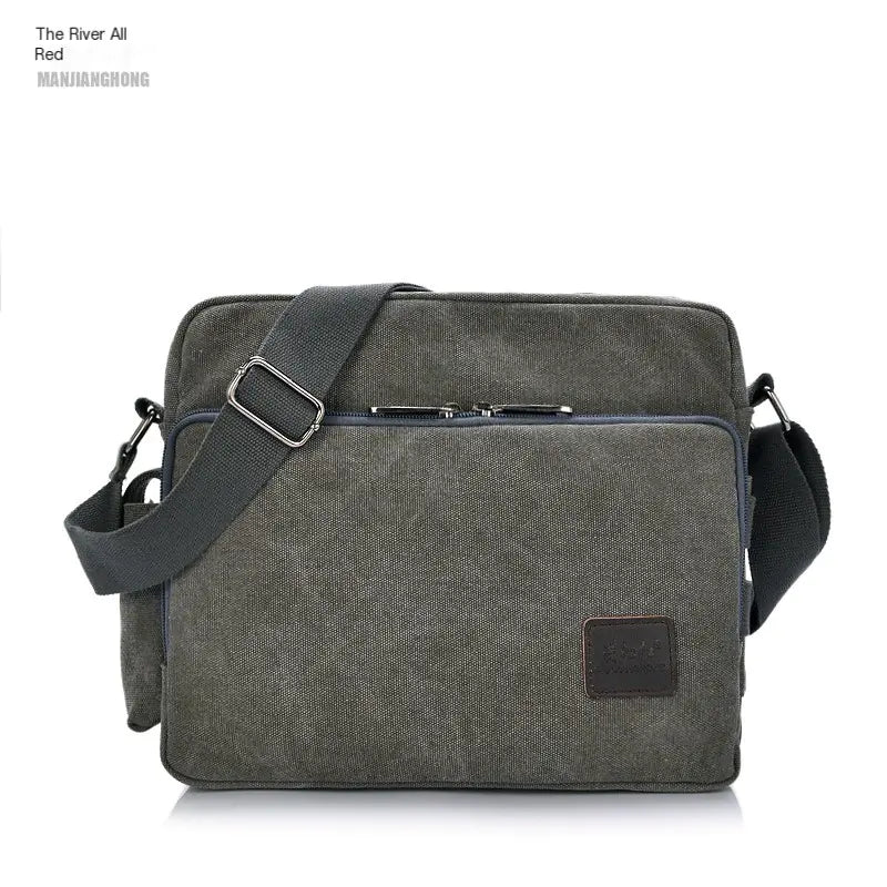 Vintage Canvas Crossbody Bag for Men