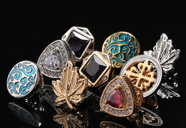 Men's Crystal Lapel Pin Fashionable Suit Brooch