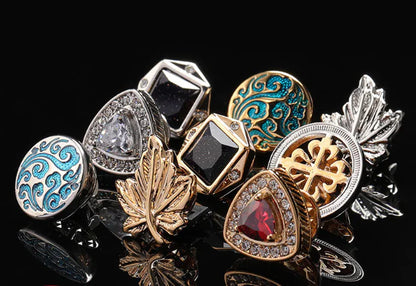 Men's Crystal Lapel Pin Fashionable Suit Brooch