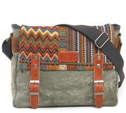 Retro Style Leather Crossbody Bag for Men