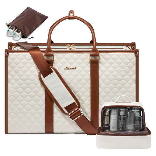 LOVEVOOK Carry on Weekender Bag for Women with Toiletry Bag Large Travel Duffle Bag Overnight Bag with Laptop Compartment Hospital Bag for Labor and Delivery Gym Bag with Wet Pocket Shoe Bag