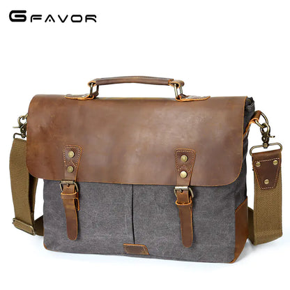Canvas Crossbody Bag - Vintage Men's Bag