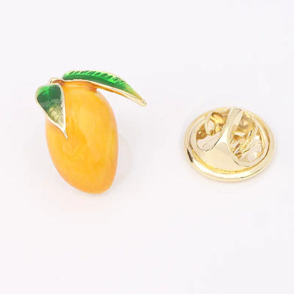 Cute Japanese Fruit Enamel Brooch - Peach & Cherry Pin