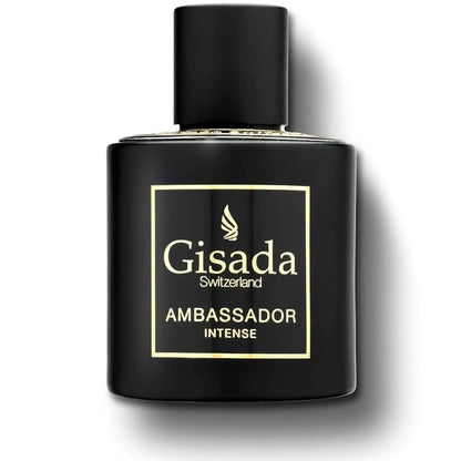 Gisada Ambassador Intense Cologne for Men - Perfume for Men with Strong Masculine Scent & Classic Fragrance - Lasting Scent with Warm Citrusy Spicy Oriental Notes - Made in Switzerland 1.7 fl.oz.