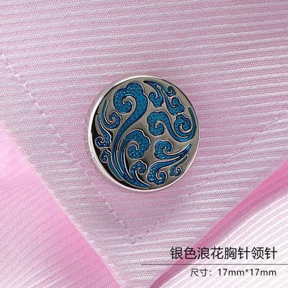 Men's Crystal Lapel Pin Fashionable Suit Brooch