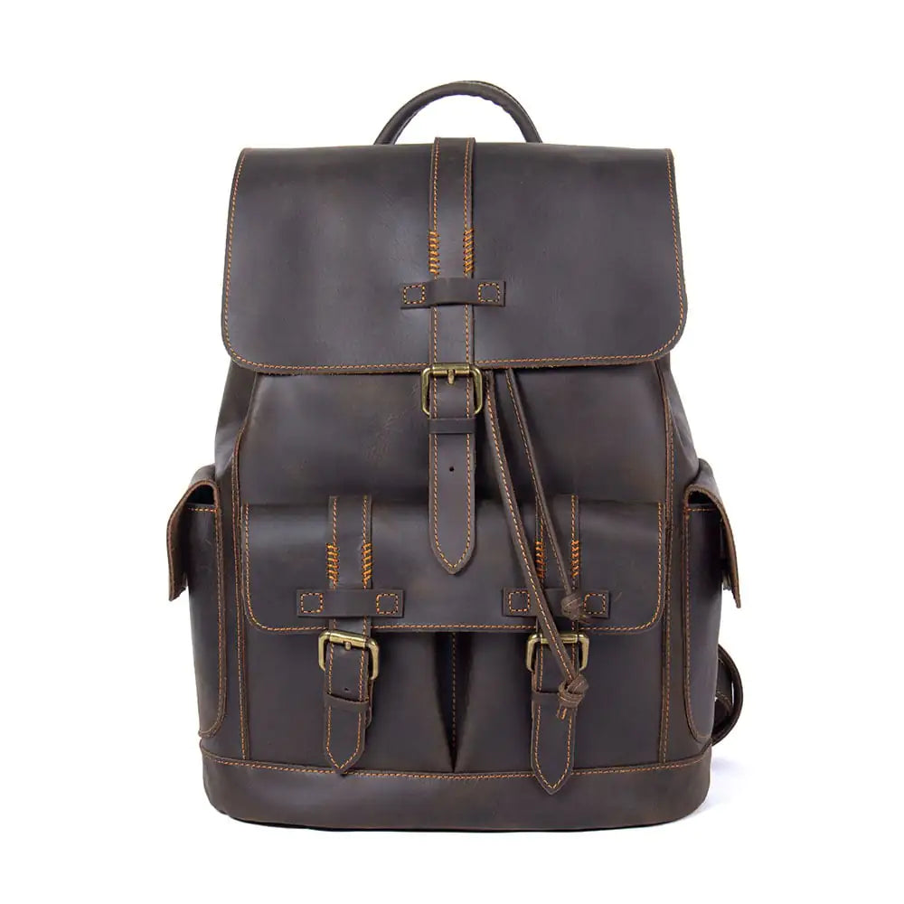 Large Capacity Leather School and Travel Bag