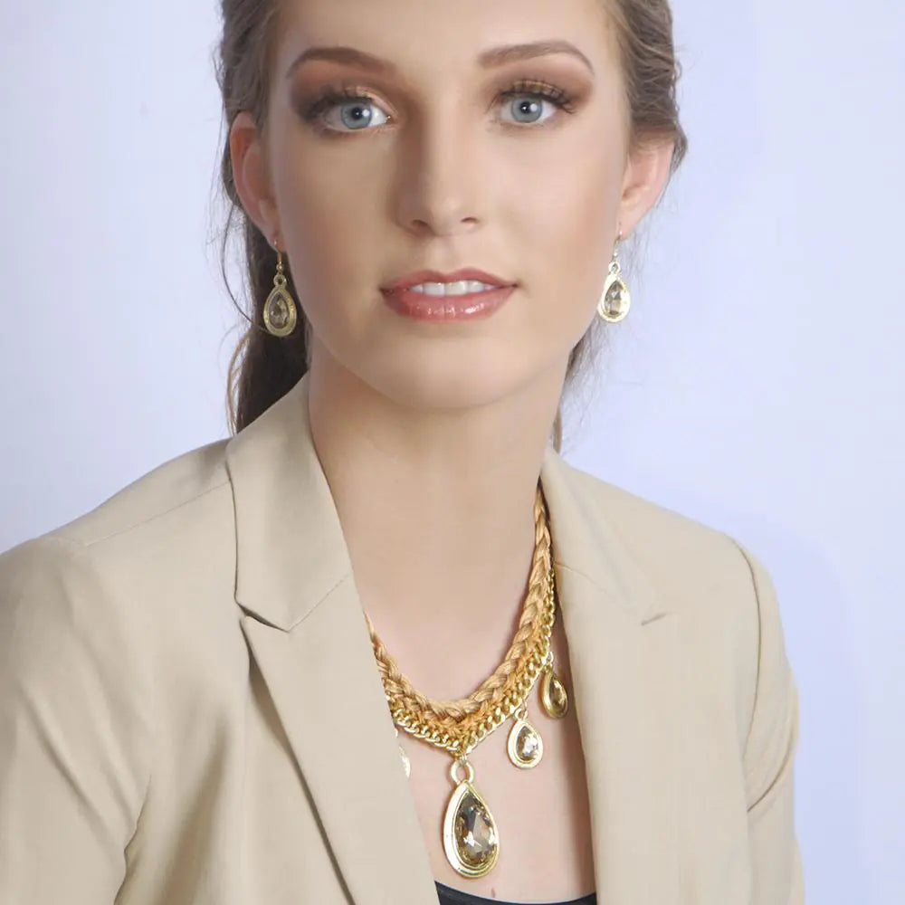 Droplets Necklace & Earrings Set - Matching Jewelry | Aethel Adorn