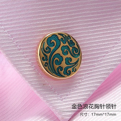 Men's Crystal Lapel Pin Fashionable Suit Brooch