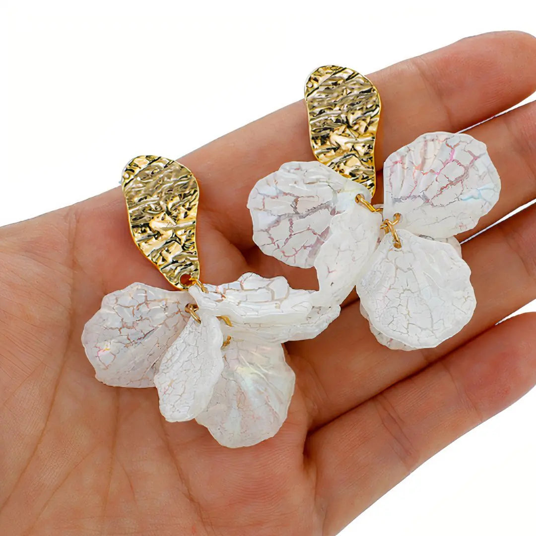 Layered Flower Earrings - Delicate Affordable Jewelry | Aethel Adorn