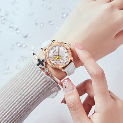 Women's Swiss Waterproof Mechanical Watch with Luminous Feature