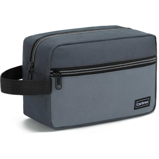 Carbrea Travel Toiletry Bag - Small Toiletry Bag for Men Skincare Bag Doop Kit for Toiletries Accessories Gifts - Grey