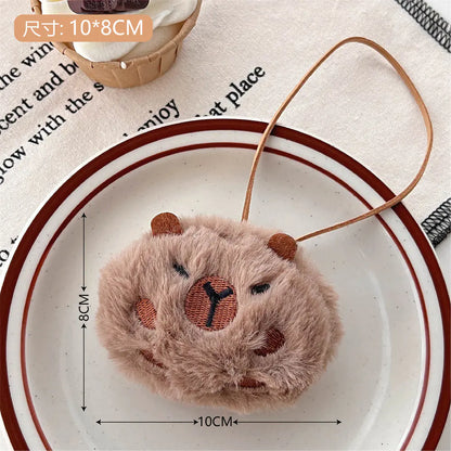 Cute Plush Cartoon Capybara Brooch for Bags and Outfits