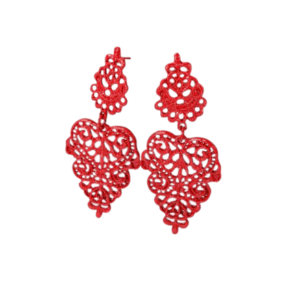 Agnes Earrings -Red
