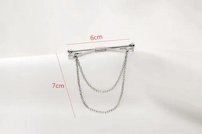 Men's Simple Tassel Chain Shirt Collar Brooch