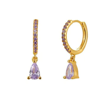 18K Gold-Plated Snake Earrings with Colorful Zircon (Pair)