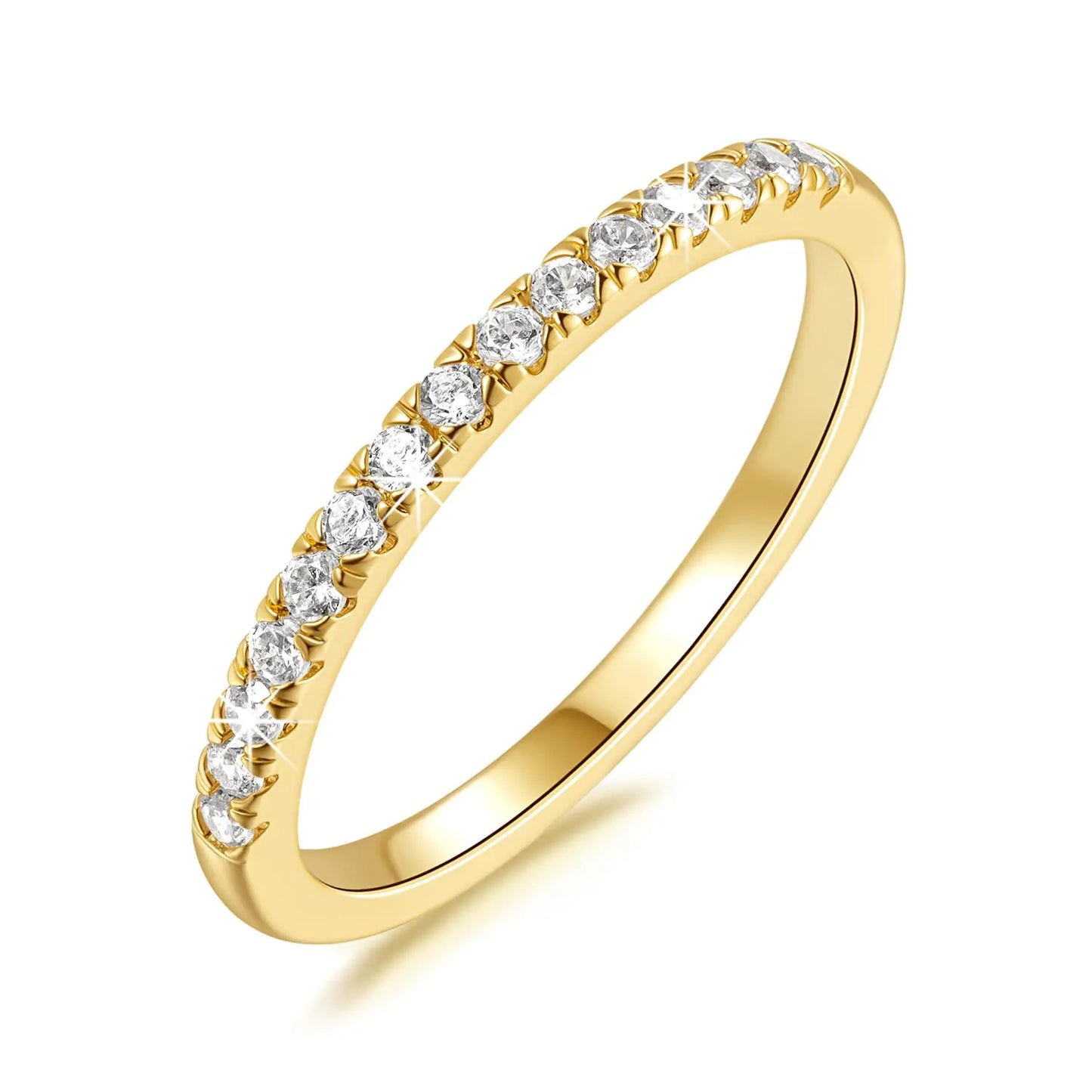 14K Gold Rings for Women Cubic Zirconia Gold Rings Anniversary Gold Rings for Women Elegance Style and Luxury Gold Rings Non Tarnish 56789