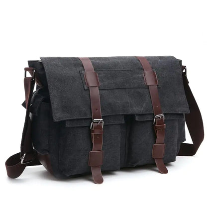 Korean Fashion Casual Canvas Crossbody Bag for Men