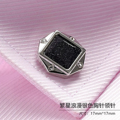 Men's Crystal Lapel Pin Fashionable Suit Brooch