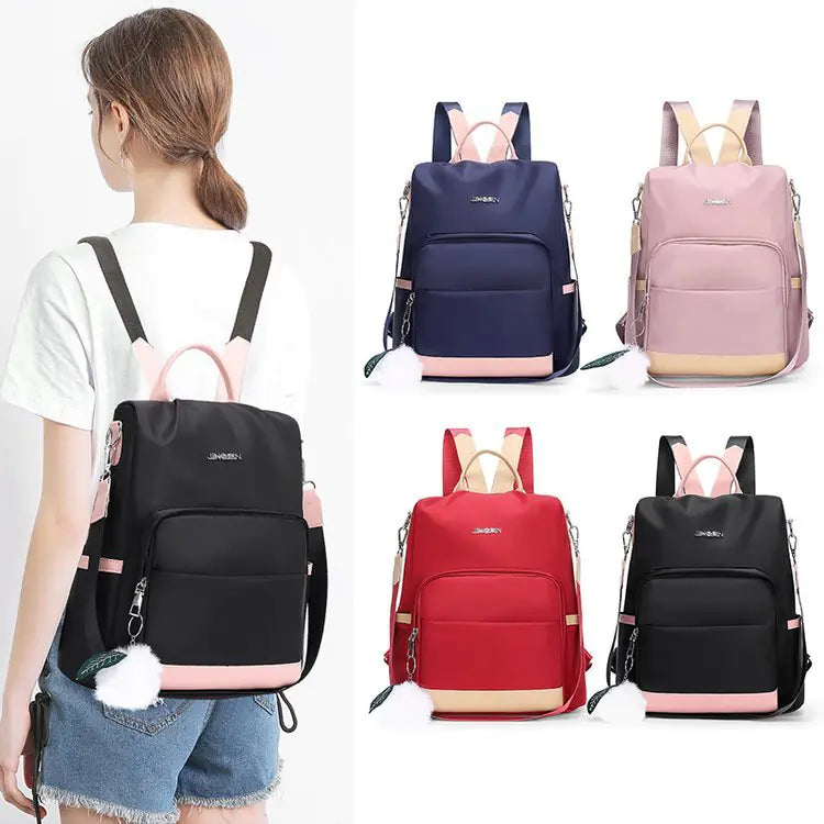 Women's Fashion Travel Oxford Canvas Backpack Bag
