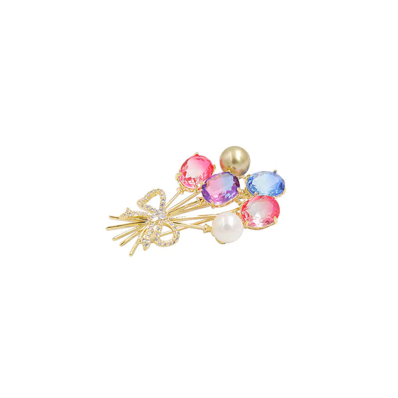 Simple Crystal Brooch for Women - Ins Style Balloon Pin