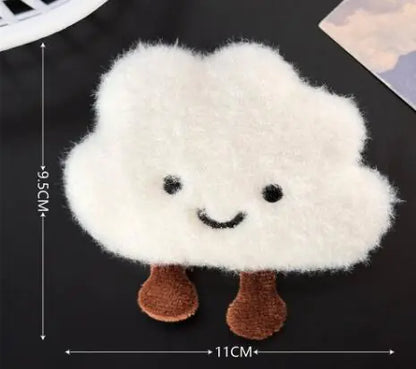 Cute Cartoon Cloud Decor Keychain and Brooch Accessory